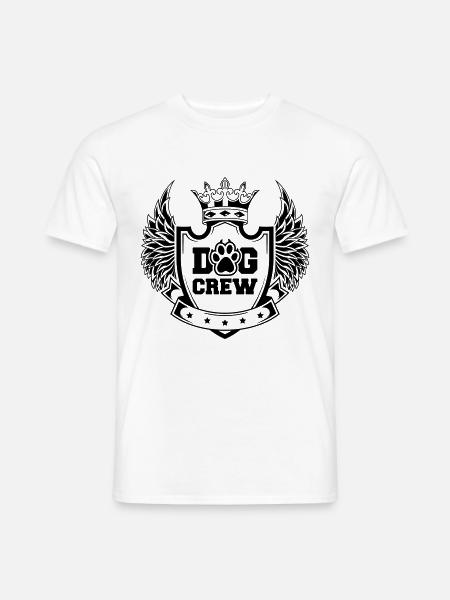 Dog Crew Crest Logo - Men's T-Shirt - white