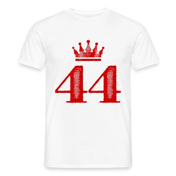 44 Zahl Krone - Männer T-Shirt - Weiß - Vorne - AI Model Male 178 dark (178cm)