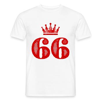 66 Zahl Krone - Männer T-Shirt - Weiß - Vorne - AI Model Male 178 dark (178cm)