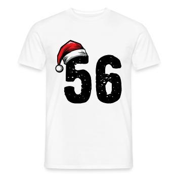 56 Nombre Noël - T-shirt homme - blanc - Devant - AI Model Male 178 dark (178cm)