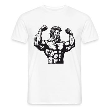 Bodybuilder Muscles Workout Gym - T-shirt homme - blanc - Devant - AI Model Male 178 dark (178cm)