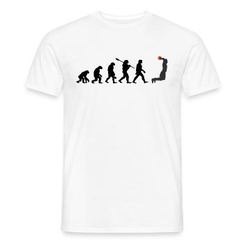 Évolution du basketball - T-shirt homme - blanc - Devant - AI Model Male 178 dark (178cm)
