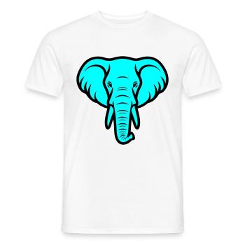 Elephant Head - Men's T-Shirt - white - Front - AI Model Male 178 dark (178cm)