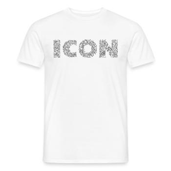 ICÔNE - T-shirt homme - blanc - Devant - AI Model Male 178 dark (178cm)