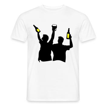 Enterrement de vie de garçon Célébrant l’enterrement de vie de garçon - T-shirt homme - blanc - Devant - AI Model Male 178 dark (178cm)