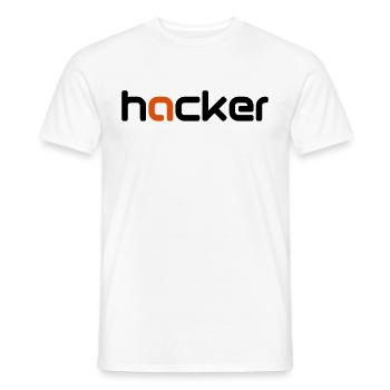 Hacker - T-shirt homme - blanc - Devant - AI Model Male 178 dark (178cm)