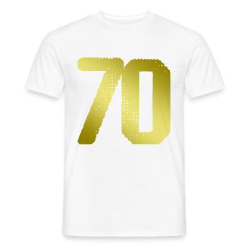 70 Number jersey - Men's T-Shirt - white - Front - AI Model Male 178 dark (178cm)