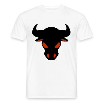 Black bull design - cool bull outfit - Men's T-Shirt - white - Front - AI Model Male 178 dark (178cm)