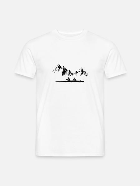 Rudern Paddeln Rudersport Kajak Geschenkidee - Männer T-Shirt - Weiß