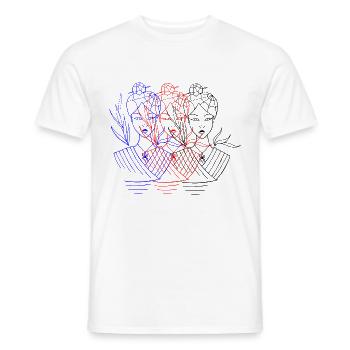 Asianspidergirl - Männer T-Shirt - Weiß - Vorne - AI Model Male 178 dark (178cm)