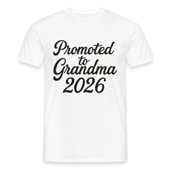 Promoted to Grandma 2026 - Men's T-Shirt - white - Front - AI Model Male 178 dark (178cm)