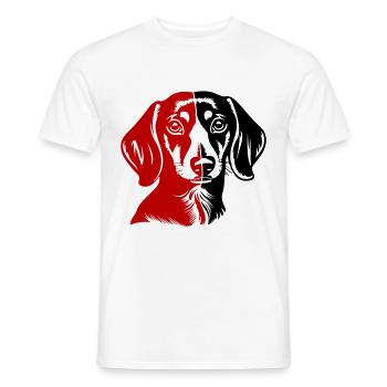 Dachshund Hund Kopf Dackel - Männer T-Shirt - Weiß - Vorne - AI Model Male 178 dark (178cm)