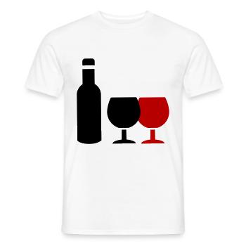 Wein Icon - Männer T-Shirt - Weiß - Vorne - AI Model Male 178 dark (178cm)