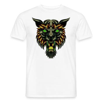 Tshirt loup, Tshirt amoureux des loups Loup-garou - T-shirt homme - blanc - Devant - AI Model Male 178 dark (178cm)