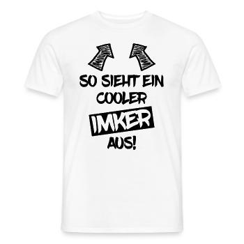 Cooler Imker Bienenzucht Bienenzüchter Imkerei - Männer T-Shirt - Weiß - Vorne - AI Model Male 178 dark (178cm)