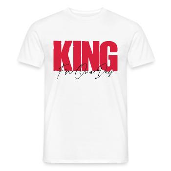 King for one day. Gift of the Kings' Day. - Men's T-Shirt - white - Front - AI Model Male 178 dark (178cm)