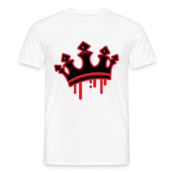 Crown King Symbol - Men's T-Shirt - white - Front - AI Model Male 178 dark (178cm)