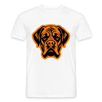 Mastiff Hund Kopf - Männer T-Shirt - Weiß - Vorne - AI Model Male 178 dark (178cm)