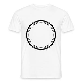 emblème du cercle - T-shirt homme - blanc - Devant - AI Model Male 178 dark (178cm)