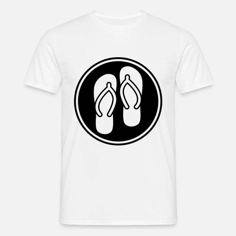 Badelatschen icon - Männer T-Shirt - Weiß