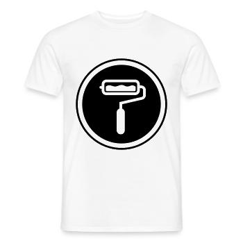 Painter Silhouette icon - Men's T-Shirt - white - Front - AI Model Male 178 dark (178cm)