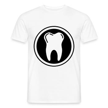 Symbole de l’icône de dent - T-shirt homme - blanc - Devant - AI Model Male 178 dark (178cm)