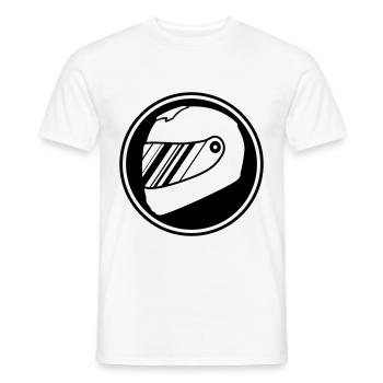 Racer helm racing - Men's T-Shirt - white - Front - AI Model Male 178 dark (178cm)