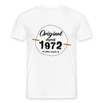 Origineller Geburtstag für den 1972 geborenen Mann! - Männer T-Shirt - Weiß - Vorne - AI Model Male 178 dark (178cm)