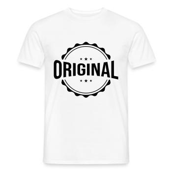 Emblème original - T-shirt homme - blanc - Devant - AI Model Male 178 dark (178cm)