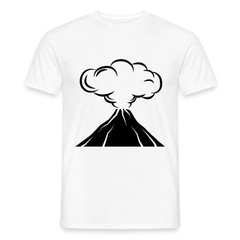 Icône de volcan - T-shirt homme - blanc - Devant - AI Model Male 178 dark (178cm)