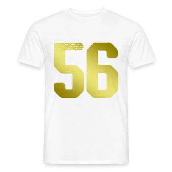 56 Number jersey - Men's T-Shirt - white - Front - AI Model Male 178 dark (178cm)