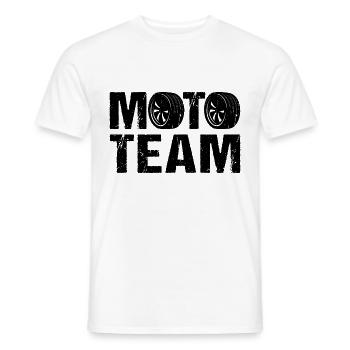 Moto Team Motorcycle Motorsport - T-shirt homme - blanc - Devant - AI Model Male 178 dark (178cm)