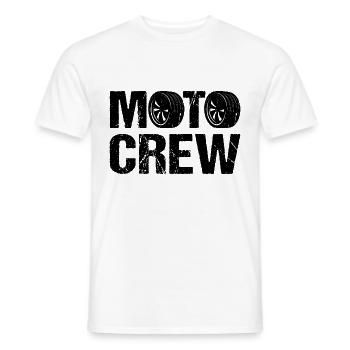 Moto Crew Motorcycle Biker - T-shirt homme - blanc - Devant - AI Model Male 178 dark (178cm)