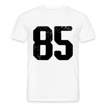 85 number jersey - Men's T-Shirt - white - Front - AI Model Male 178 dark (178cm)