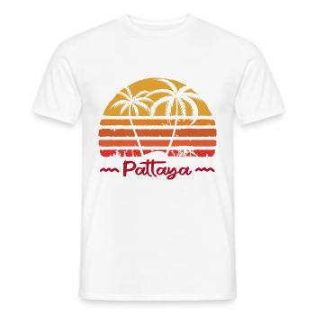 Pattaya City Thailand Asia Travel Party. - T-shirt homme - blanc - Devant - AI Model Male 178 dark (178cm)