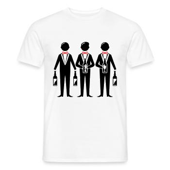 Enterrement de vie de garçon Crew Enterrement de vie de garçon - T-shirt homme - blanc - Devant - AI Model Male 178 dark (178cm)