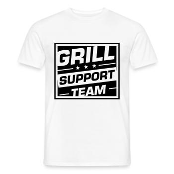 Grill Support Team Grillen Spruch - Männer T-Shirt - Weiß - Vorne - AI Model Male 178 dark (178cm)
