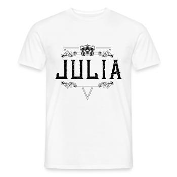 Julia Name - Men's T-Shirt - white - Front - AI Model Male 178 dark (178cm)