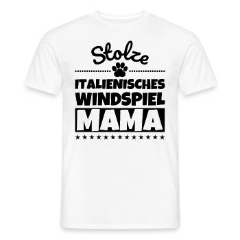 Stolze Italienisches Windspiel Mama - Männer T-Shirt - Weiß - Vorne - AI Model Male 178 dark (178cm)