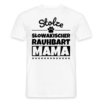 Stolze Slowakischer Rauhbart Mama - Männer T-Shirt - Weiß - Vorne - AI Model Male 178 dark (178cm)