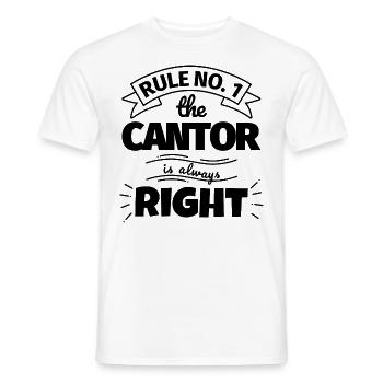 CANTOR funny gift - Men's T-Shirt - white - Front - AI Model Male 178 dark (178cm)