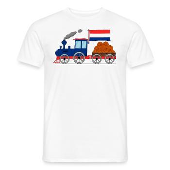 Holland Flag Basketball Railroad - Men's T-Shirt - white - Front - AI Model Male 178 dark (178cm)