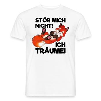 Stör mich nicht, ich träume! Schlafshirt mit Fuchs - Männer T-Shirt - Weiß - Vorne - AI Model Male 178 dark (178cm)