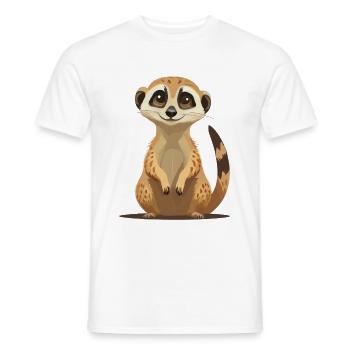 Stokstaartje - Heren T-shirt - wit - Voor - AI Model Male 178 dark (178cm)