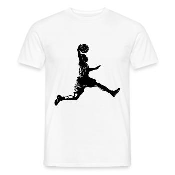 Basketball Silhouette - Men's T-Shirt - white - Front - AI Model Male 178 dark (178cm)