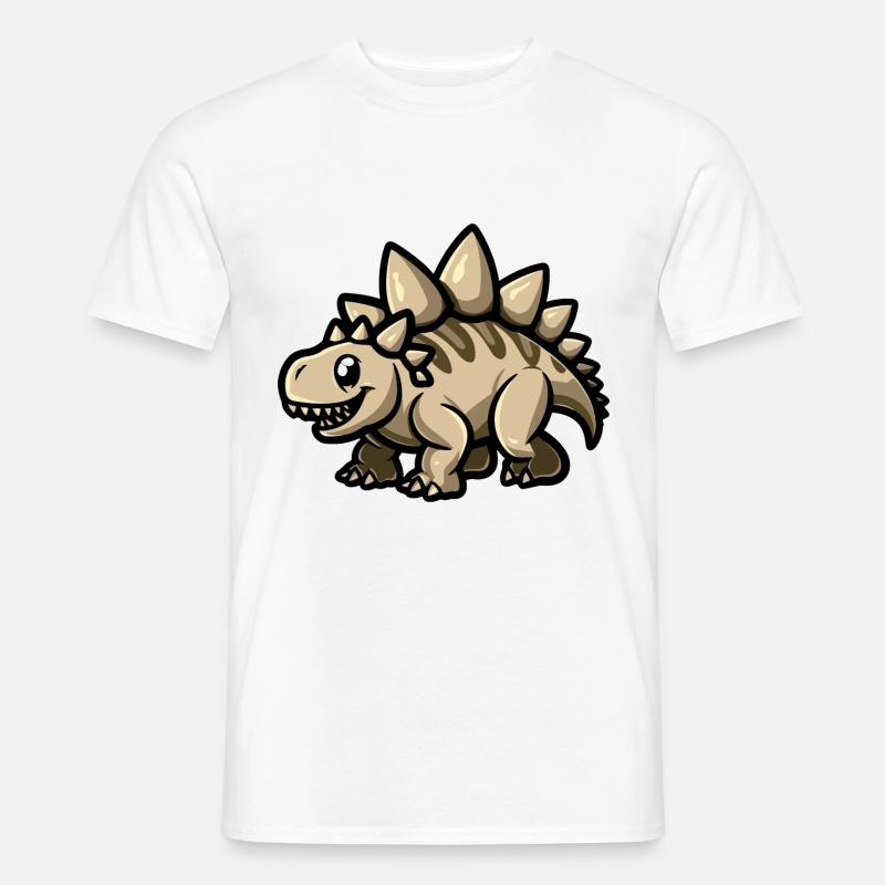 Dinosaurier stegosaurus Comic - Männer T-Shirt - Weiß
