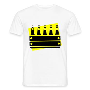 Beer crate, crate of beer - Men's T-Shirt - white - Front - AI Model Male 178 dark (178cm)
