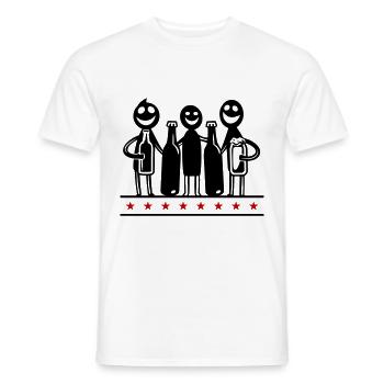 Équipe de l’enterrement de vie de garçon - T-shirt homme - blanc - Devant - AI Model Male 178 dark (178cm)