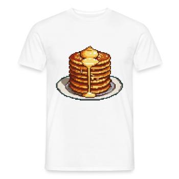 Icône de pixel de crêpe - T-shirt homme - blanc - Devant - AI Model Male 178 dark (178cm)