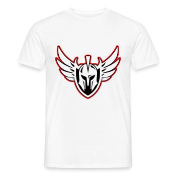 Spartan Warrior Helmet - Men's T-Shirt - white - Front - AI Model Male 178 dark (178cm)